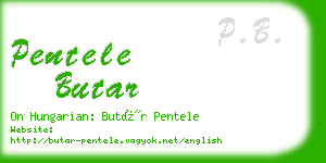 pentele butar business card
